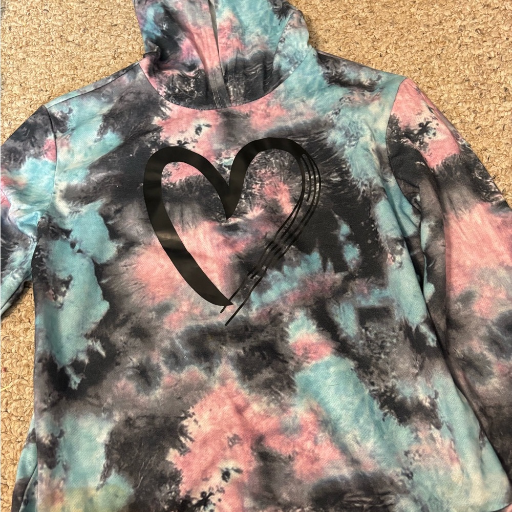 Tie-Dye Heart Hoodie